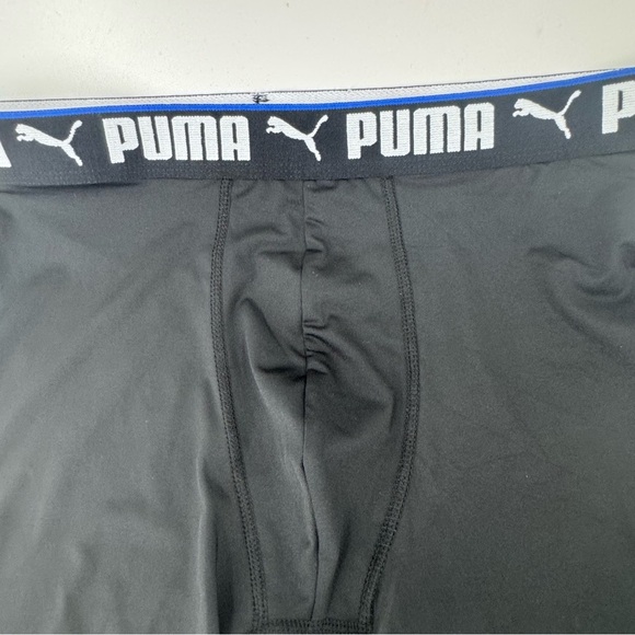 Puma Black Boxer Briefs with Elastic Logo Waistband - Picture 3 of 6